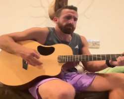 Alongside being a YouTube star, he can also play a guitar and sing.